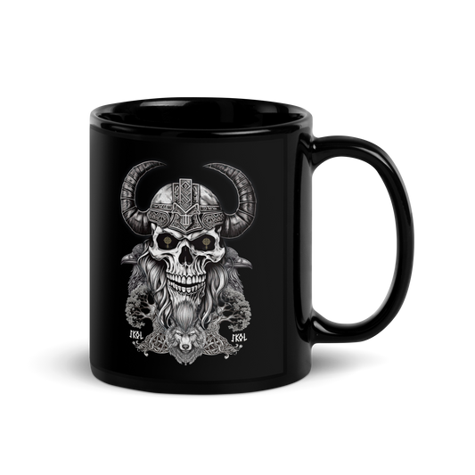 The Wise Viking Black Glossy Mug