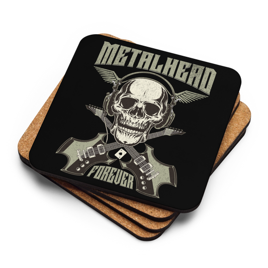 Metalhead Cork-Back Coaster