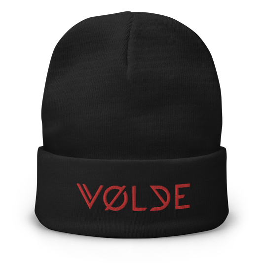 VOLDE Beanie (Red Embroidery)